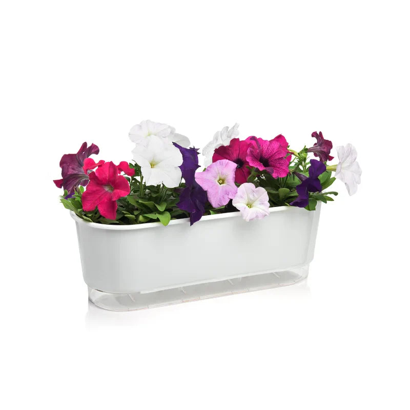 Jardineira Autoirrigável 40cm x 16cm - Clássicos Branco